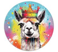 Puzzle Alpaga pour Adultes 1000 pièces Puzzles en Carton pour Adultes Relax & Challenge, Art de décoration d'intérieur coloré, pour Les Amis 67,5 x 67,5 cm