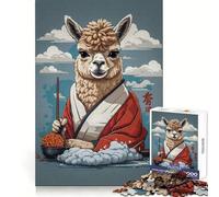 Puzzle Alpaga Voyageant au Japon pour Adolescents 1000 Pièces Concentration Mentale Détente Apaisante Cadeau Joli (50x75cm)