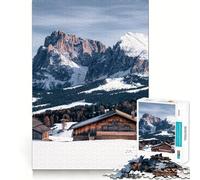Puzzle Alpe Di Siusi 1000 pièces Stimule la Concentration Jeu de réflexion Amusant et Technique de découpe Laser avancée Idéal pour Les Voyages (38x26cm)