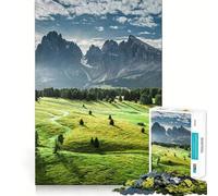 Puzzle Alpe Di Siusi au Lever du Soleil,1000 pièces,pour Adultes Jeu de mémoire Amusant,découpe Experte,activité relaxante à Faire en Groupe à l'intérieur (50x75cm)