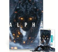 Puzzle Alpha Panther pour Adultes,1000 pièces,Jeu de Concentration mentale,qualité supérieure,découpe Laser,activité familiale Amusante en soirée (38x26cm)
