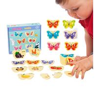 Puzzle Alphabet,Blocs en Bois Éducatifs avec Animaux | Apprentissage Cognitif Lettres pour Filles Garçons 3 Ans et Plus Maternelle Maison Voyage Intérieur Extérieur
