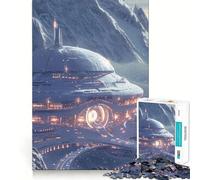 Puzzle Alpine Galactic Outpost pour Adolescents 1000 pièces Jeu Stimulant l'esprit Pièces nettes et sans bavures Facile à Apprendre Plaisir en Famille (38x52cm)