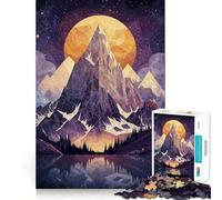 Puzzle Alpine Glow pour Adultes,1000 pièces,Jeu de Stimulation Cognitive,sans Espace,Assemblage précis,Cadeau d'anniversaire,Casse-tête (38x26cm)