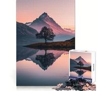Puzzle Alpine Glow Reflection 1000 pièces pour Adultes Un Puzzle Difficile à réaliser Idéal pour se remémorer Le Temps Perdu Bords Nets Cadeau spécial (50x75cm)