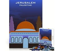 Puzzle ALQUDS JÉRUSALEM Palestine 1000 pièces pour Adolescents Stimulation Cognitive, détente, Assemblage précis, Cadeau de Noël (38x52cm)