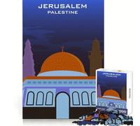 Puzzle ALQUDS JÉRUSALEM Palestine 1000 pièces pour Adolescents Stimule la mémoire Temps de détente agréable Assemblage Solide Cadeau de Noël Unique (38x26cm)