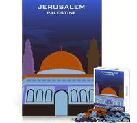 Puzzle ALQUDS JÉRUSALEM Palestine pour Adultes, 1000 pièces, détente et Relaxation, Bords Uniformes, (50x75cm)