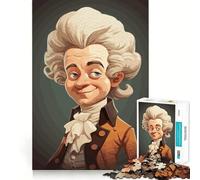 Puzzle Amadeus Mozart de 1000 pièces Jeu de réflexion Amusant et Stimulant pour la Concentration Technologie de découpe Laser avancée Idéal pour Les Voyages (38x52cm)