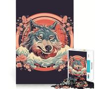 Puzzle Amaterasu Loup 1000 pièces Jeu cognitif Amusant Pièces Robustes et aux découpes nettes Exercice Mental Calme à Faire à la Maison (38x52cm)
