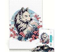 Puzzle Amaterasu Loup 1000 pièces Jeu de mémoire Amusant Surface Lisse sans bavures Défi divertissant pour Les Loisirs (50x75cm)