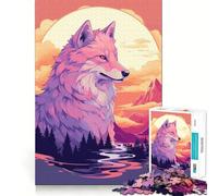 Puzzle Amaterasu Loup 1000 pièces Jeu de mémoire Amusant Surface Lisse sans bavures Défi divertissant pour Les Loisirs (50x75cm)