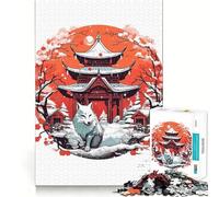 Puzzle Amaterasu Loup 1000 Pièces Jeu de Réflexion Pièces Précises à Assembler sans Couture Activité Amusante en Famille (50x75cm)