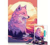 Puzzle Amaterasu Loup 1000 Pièces Jeu Stimulant Le Cerveau Ajustement Parfait Divertissement Confortable à l'intérieur pour Tous (38x52cm)