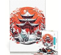 Puzzle Amaterasu Loup 1000 pièces pour Adolescents,Jeu de réflexion,découpe Laser pour Un Assemblage Parfait,activité de Groupe relaxante en intérieur (38x52cm)