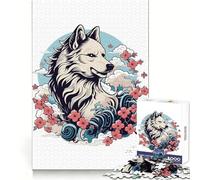 Puzzle Amaterasu Loup pour Adolescents 1000 pièces Stimulant intellectuel Loisirs agréables Bords Lisses Cadeau de Noël idéal (38x52cm)