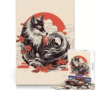 Puzzle Amaterasu Loup pour Adultes, 1000 pièces, développement cérébral, activité de Loisirs, Assemblage Propre, Joyeux Noël (38x52cm)