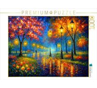 Puzzle · Ambiance Lumineuse dans Le Parc | Peinture colorée · 1000 pièces · Format assemblé 64 × 48 cm · CALVENDO Puzzle