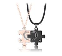 Puzzle âMe Soeur, Cadeau Romantique pour Couple Homme Femme Il Elle, 2 Colliers D'Amour Assortis, Cadeau de St Valentin et D'Anniversaire