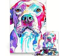Puzzle American Bully 1000 pièces pour Adolescents, développement cérébral, détente, Nettoyage, Assemblage, Cadeau de Noël Chaleureux (38x52cm)