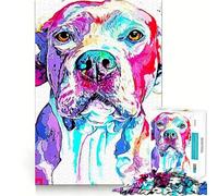 Puzzle American Bully de 1000 pièces pour Adultes,Jeu de résolution de problèmes,qualité Professionnelle,activité de Groupe relaxante en intérieur (50x75cm)