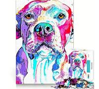 Puzzle American Bully pour Adultes,1000 pièces,Jeu Stimulant l'esprit,découpe Laser de qualité supérieure,activité relaxante en Groupe à l'intérieur (38x52cm)