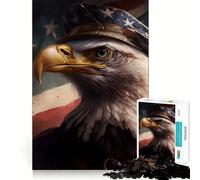 Puzzle American Eagle 1000 pièces,Jeu de réflexion,pièces précises et sans Couture,activité Amusante en Famille (38x52cm)