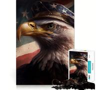 Puzzle American Eagle pour Adolescents,1000 pièces,Jeu de réflexion,découpe Laser pour Un Assemblage Parfait,Exercice Mental Calme à la Maison (38x26cm)