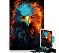 Puzzle American Eagle Pride Fire 1000 pièces Jeu de réflexion Amusant et Stimulant la Concentration grâce à Une Technologie de découpe Laser avancée Idéal pour Les Voyages (50x75cm)
