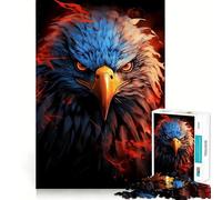 Puzzle American Eagle Pride Fire 1000 pièces,Jeu de réflexion et de précision,découpe de Haute précision,Passe-Temps Fascinant pour Les Moments de détente (50x75cm)