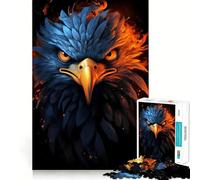 Puzzle American Eagle Pride Fire 1000 pièces pour Adultes Entraînement cérébral Amusant Découpe de précision Bords Lisses Activité captivante pour des soirées tranquilles (38x26cm)