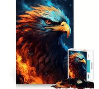 Puzzle American Eagle Pride Fire 1000 pièces pour Adultes,Exercice Mental,découpe de précision,Bords Lisses,activité relaxante en Groupe à l'intérieur (38x52cm)