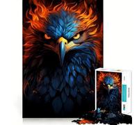 Puzzle American Eagle Pride Fire 1000 pièces pour Adultes,Jeu Stimulant l'esprit,découpe Laser pour Un Assemblage Parfait,activité Amusante en Famille (38x26cm)