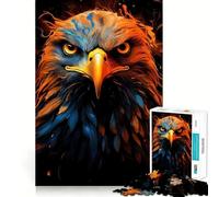 Puzzle American Eagle Pride Fire 1000 pièces Stimulation Cognitive Pièces nettes et sans bavures Jouet d'intérieur idéal pour Les fêtes (38x52cm)