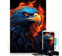 Puzzle American Eagle Pride Fire pour Adolescents,1000 pièces,Jeu de réflexion découpé au Laser pour Un Assemblage Parfait,Exercice Mental Calme à la Maison (38x26cm)