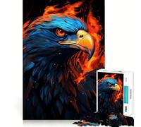 Puzzle American Eagle Pride Fire pour Adultes,1000 pièces,Jeu de Concentration mentale,découpe Laser de qualité supérieure,activité familiale Amusante en soirée (38x52cm)