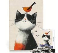 Puzzle Amitié Animale pour Adolescents 1000 Pièces Stimulation Cérébrale Temps Libre Heureux Assemblage Solide Cadeau Saisonnier (50x75cm)