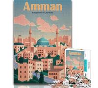 Puzzle Amman 1000 pièces pour Adolescents, Jeu de Quiz, décoration Murale, Cadeaux Uniques pour Anniversaire et Noël, 38x26cm