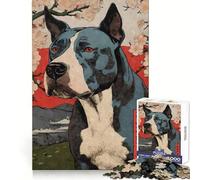 Puzzle Amstaff de 1000 pièces, imprimé sur Bois, pour Adultes et Adolescents, entraînement à la Concentration, Loisirs calmes, Bords Fins, Joyeux Noël (38x26cm)