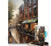 Puzzle Amsterdam Pays-Bas 1000 pièces Jeu de réflexion Amusant Conception sans Espace Emboîtement Parfait pour Les réunions de Famille (50x75cm)