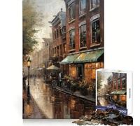 Puzzle Amsterdam Pays-Bas 1000 pièces pour Adolescents Stimule la mémoire Temps de détente agréable Assemblage Solide Cadeau de Noël Unique (38x26cm)