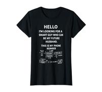 Puzzle Amusant avec numéro de téléphone « Looking for Smart Guy Future Husband » T-Shirt