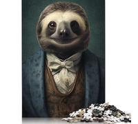 Puzzle Amusant de 1 000 pièces représentant Un Animal Paresseux pour Adultes, idéal pour Passer du Temps en Famille et stimuler Votre Cerveau (38 x 26 cm).