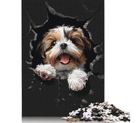 Puzzle Amusant de 500 pièces en Bois représentant Un Castor Qui Attrape des Poissons. Jeu Familial pour Adultes et Adolescents (500 pièces, 52 x 38 cm).