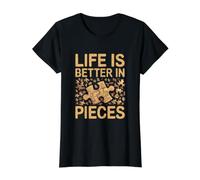Puzzle Amusant Life is Better in Puzzle Pieces T-Shirt Graphique avec Valeur