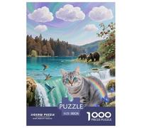 Puzzle Anatolien 1000 Pièces en Carton pour Adultes Jeu D’activité Intérieure Puzzles Chat Ours Brun Martin Cadeau Adulte Home Decor 38x26cm/1000pcs