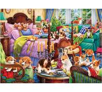 Puzzle ANATOLIEN Chiens au lit 1000 pièces