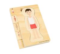 Bigjigs Toys Puzzle con anatomia maschile, set da 26 pezzi di puzzle del corpo u