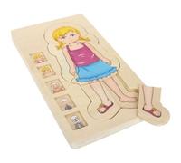 Small Foot Design Puzzle en bois «Anatomie Fille» 5814 – 29 pièces – 5 couches – Dès 3 ans