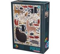 Puzzle Andrea Kürti Wild Animals 500 pieces Bleu G
